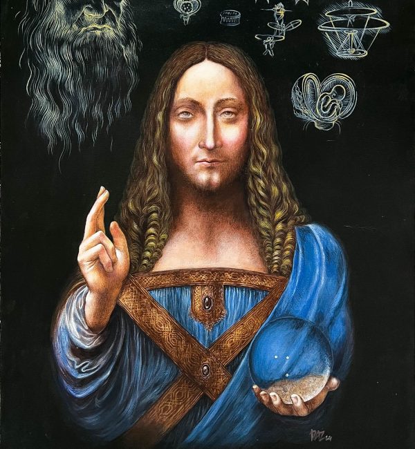 Salvator Mundi by DAZ-Oil on Canvas